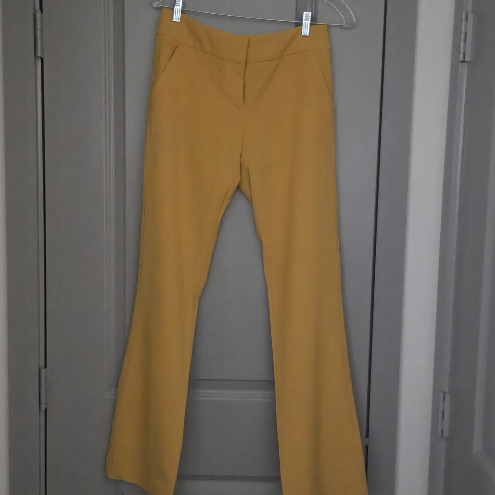 New York & Company Yellow Boot Cut Pants